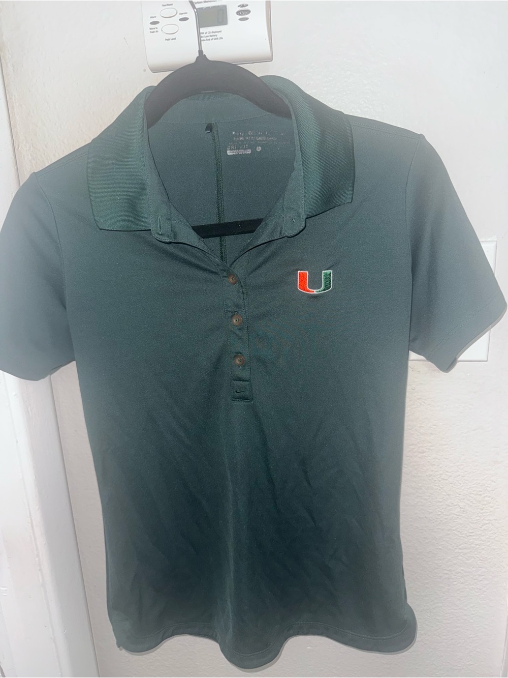 adidas Dark Green Polo with Orange and Green U Logo